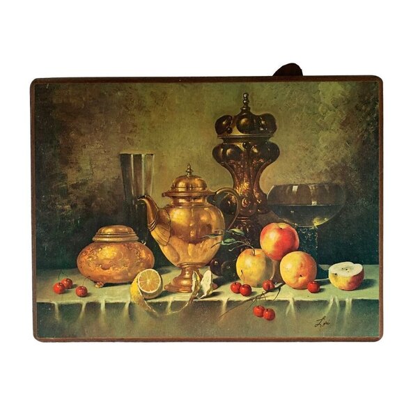 Vintage | 1970's Still Life Food Water Pitchers Signed Lori - Picture 1 of 8